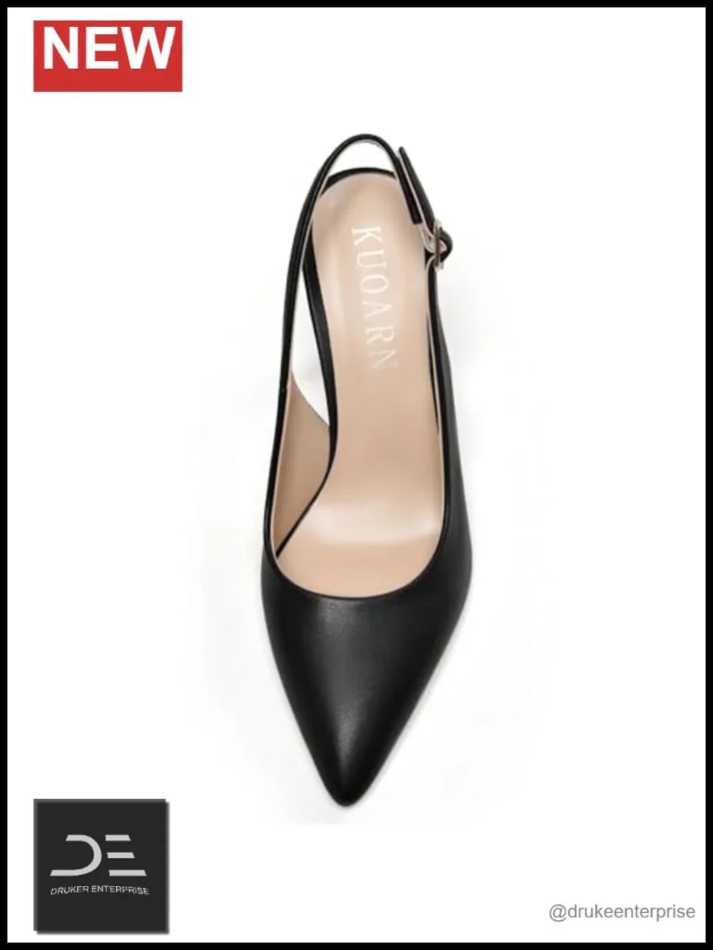 Slingback Heels for Women Pointed Toe Stiletto Pumps 3.5